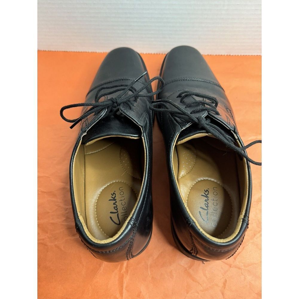 Clarks Men's Tilden Medium Cap Toe Oxford Shoes Black Sz 8.5 - Picture 4 of 8